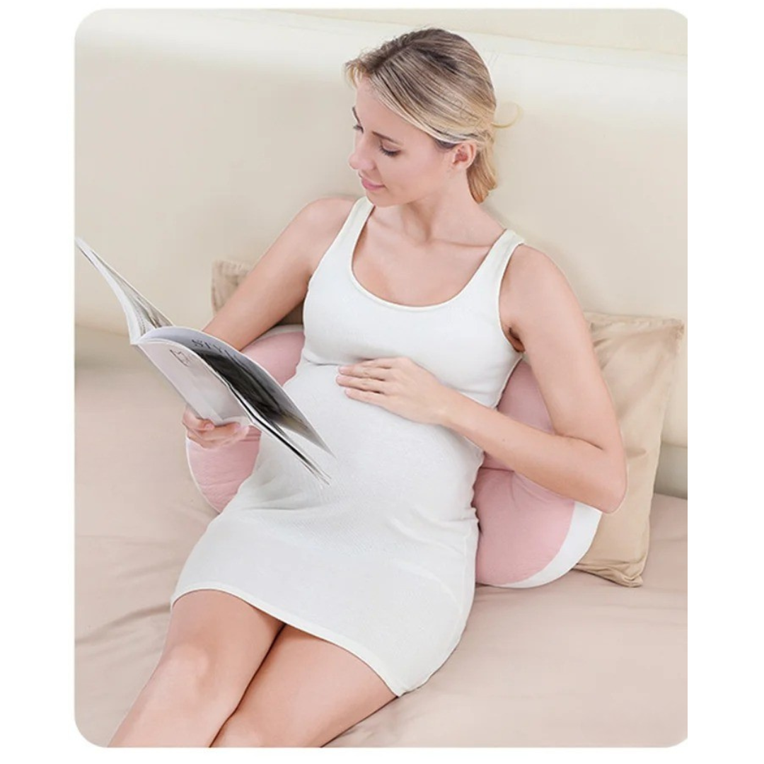 MamiComfort – U-förmiges Schwangerschafts- & Stillkissen mit Rundum-Stütze