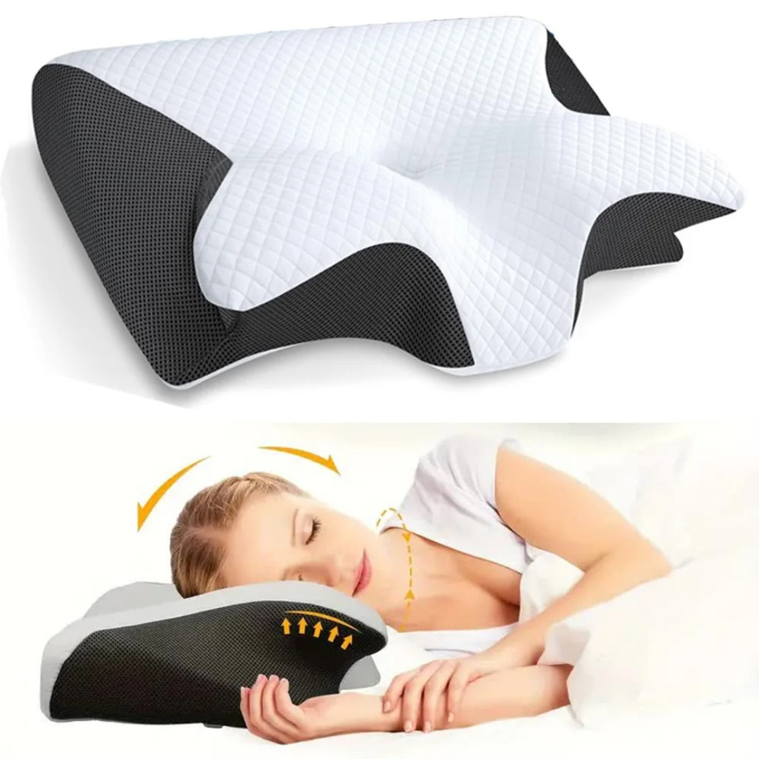 SleepAlign – Nackenkissen mit Memory Foam für alle Schlafpositionen
