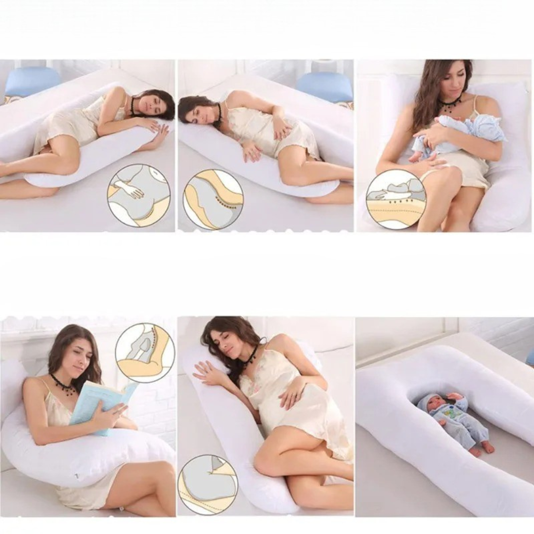 BodyNest – Großes U-Kissen für Seitenschläfer & werdende Mütter